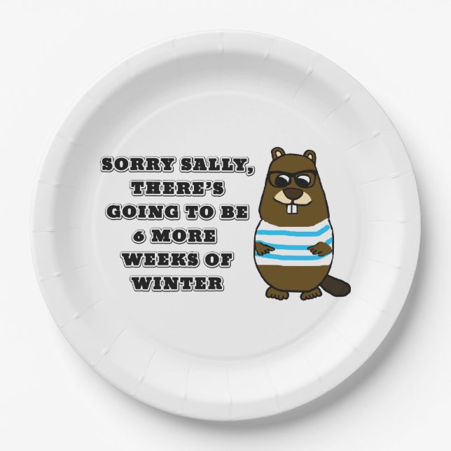 Sorry Sally, 6 weitere Wochen Winter Pappteller (Vorderseite)