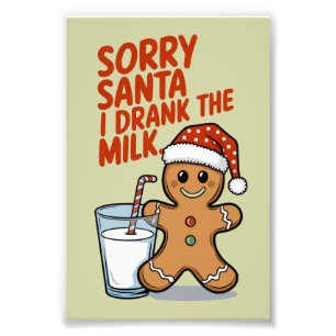 Sorry Santa I hat das Milk Baby WeihnachtsOutfit g Fotodruck