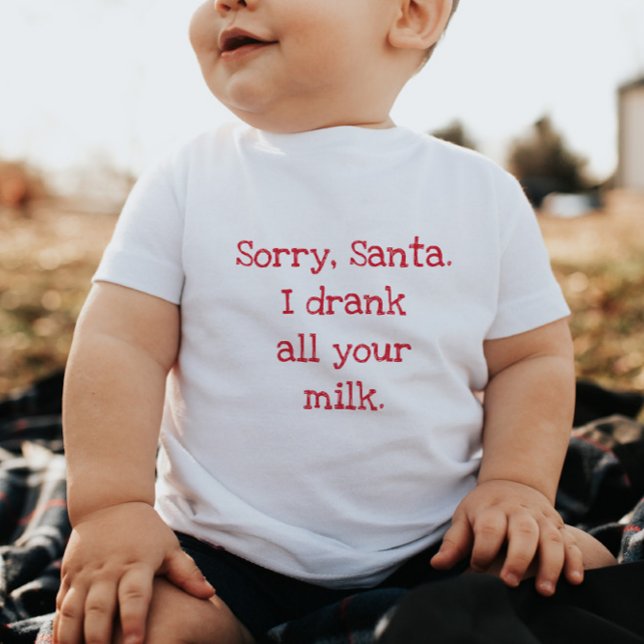 Sorry Santa I hat die ganze Milch getrunken Baby Strampler (Von Creator hochgeladen)
