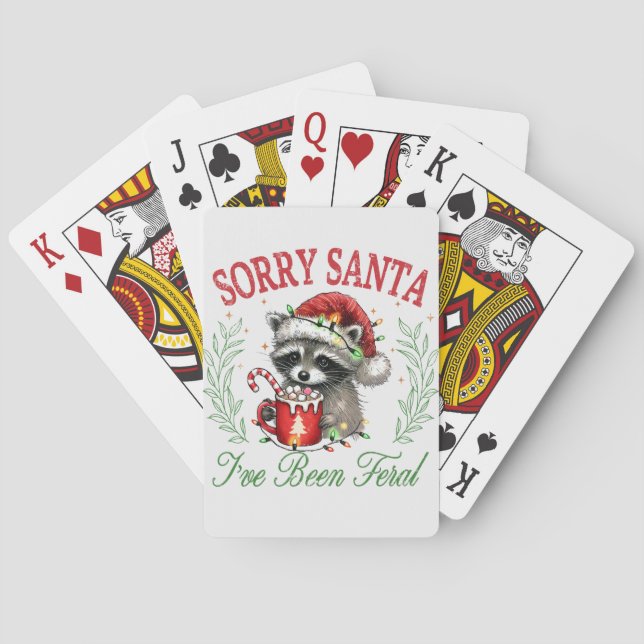 Sorry Santa, ich bin Feral gewesen Spielkarten (Rückseite)