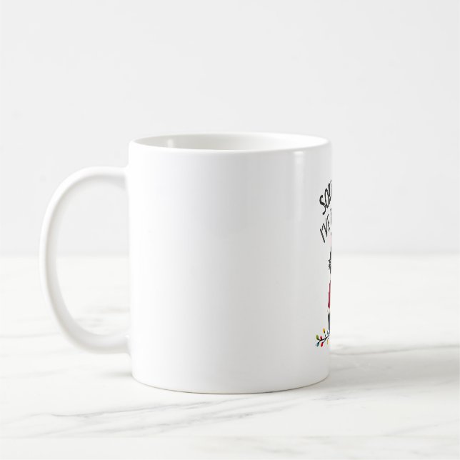 Sorry Santa I've Been Feral Black Cat Christmas Fu Kaffeetasse (Links)