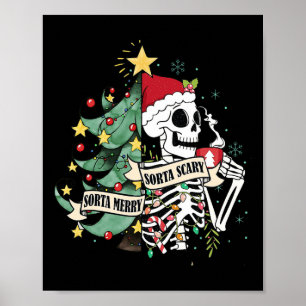 Sorta Merry Sorta Beängstigend Skeleton Hot Cocoa  Poster