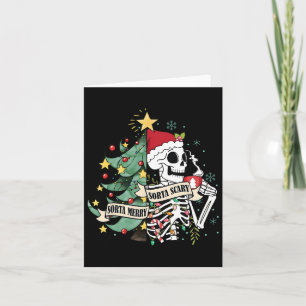 Sorta Merry Sorta Beängstigend Skeleton Snow Chris Karte