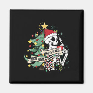 Sorta Merry Sorta Beängstigend Skeleton Snow Chris Magnet