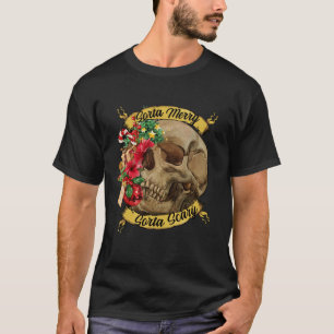 Sorta Merry Sorta Beängstigend Skull Weihnachtsfei T-Shirt