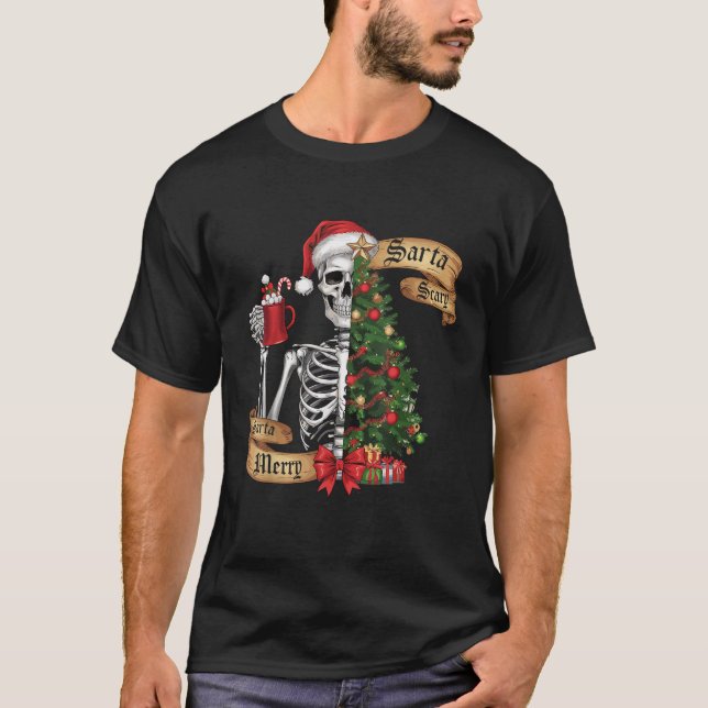 Sorta Merry Sorta Beängstigend Weihnachten T-Shirt (Vorderseite)