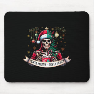 Sorta Merry Sorta Scary Skeleton Heiße Schokolade Mousepad