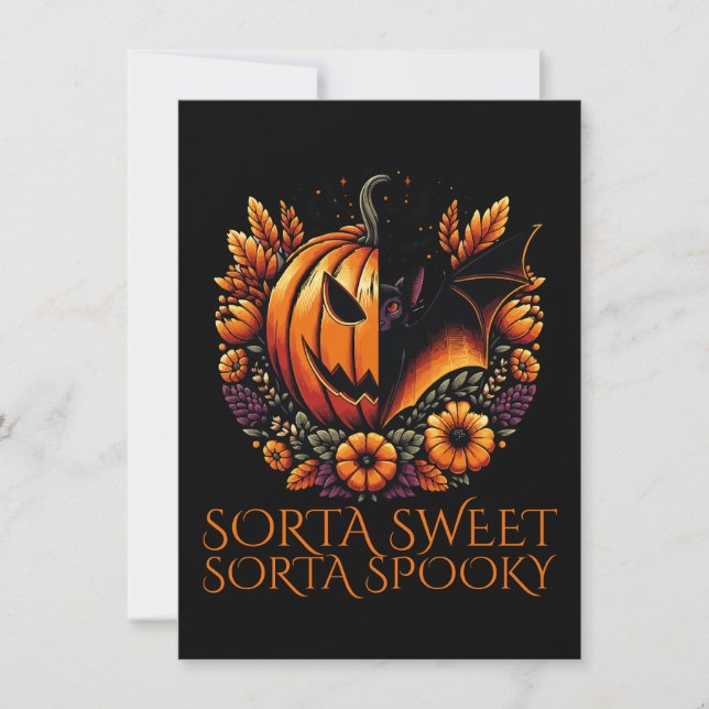 Sorta Sweet Sorta Spooky Dankeskarte (Vorderseite)