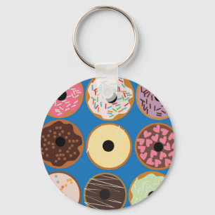 Sorten von Donuts Schlüsselanhänger