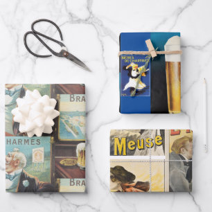 Sortenpaket mit drei (3) Designs Geschenkpapier Set