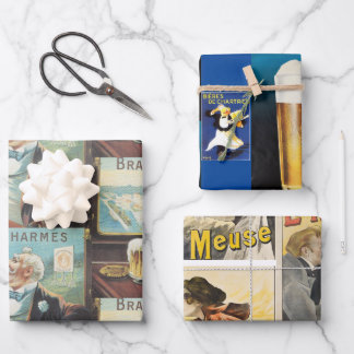 Sortenpaket mit drei (3) Designs Geschenkpapier Set