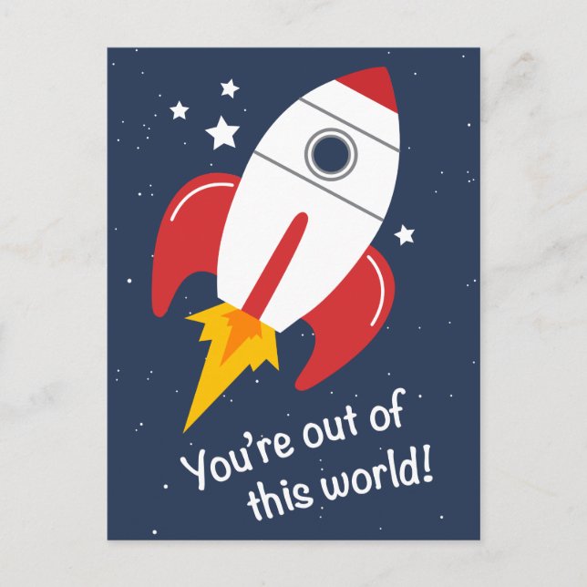 Sortez de ce monde Rocket cartes postales d'annive (Devant)