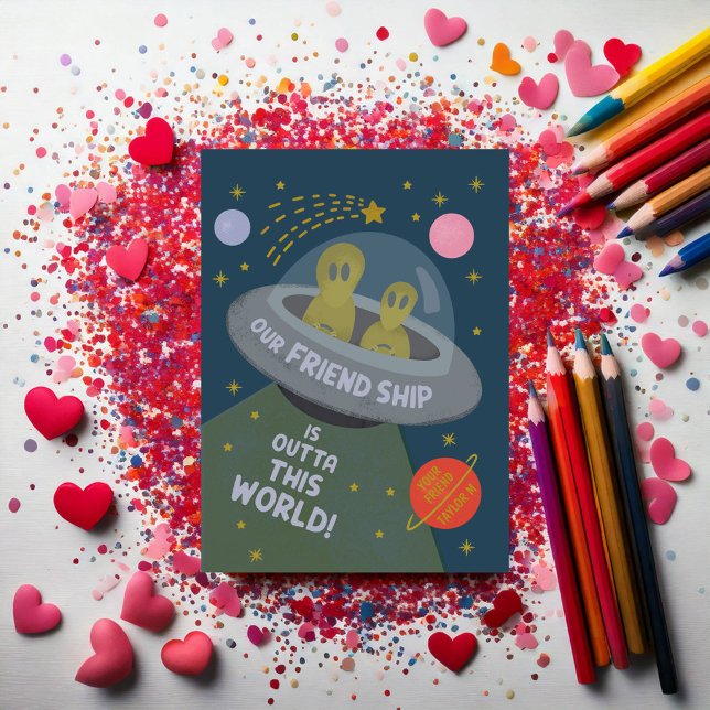 Sortez de cette carte Valentines de classe Alien m (Créateur téléchargé)