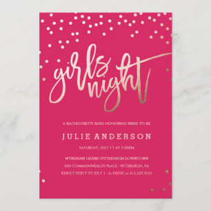 SORTIE DES FILLES // BACHELORETTE Invitation PARTI