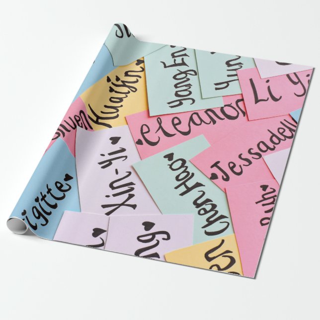 Sortierte Farbe der Namenskarten Geschenkpapier (Ungerollt)