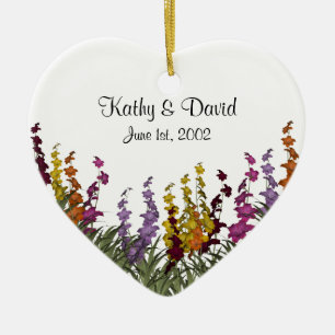 Sortierte Wedding Blumen Keramik Ornament