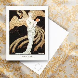 Sortilèges: Abendkleid von George Barbier Postkarte