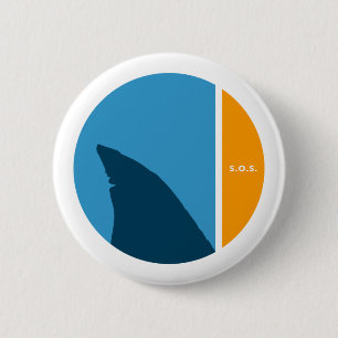 SOS rettete unsere Meere rettete unsere Haie Kreis Button
