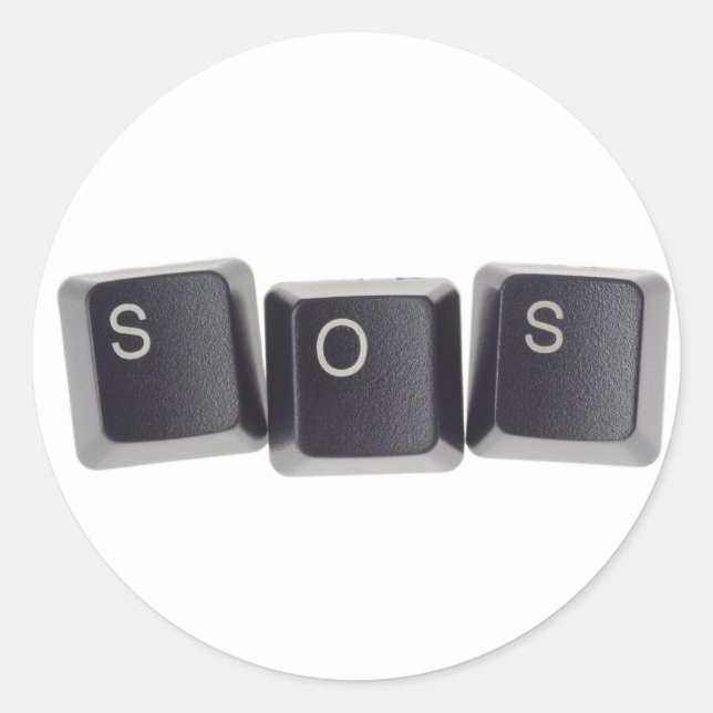 SOS RUNDER AUFKLEBER (Vorderseite)