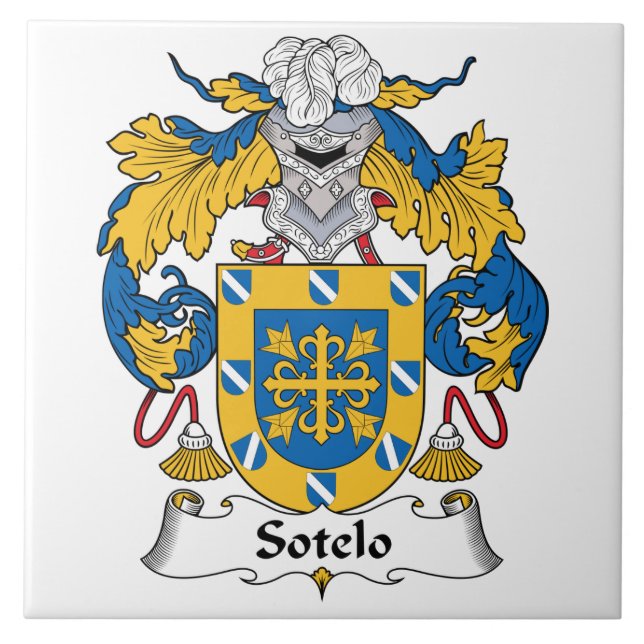 Sotelo Familienwappen Fliese (Vorderseite)