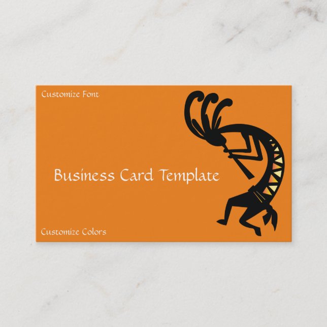 Sothwestern Logo Kokopelli Business Card Visitenkarte (Vorderseite)