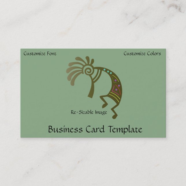 Sothwestern Logo Kokopelli Business Card Visitenkarte (Vorderseite)