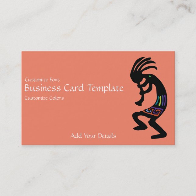 Sothwestern Logo Kokopelli Business Card Visitenkarte (Vorderseite)