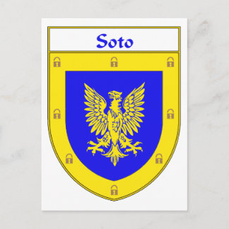 Soto Coat of Arms/Familienwappen Postkarte