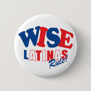 sotomayor klugen rotes Blau Latina-Knopfes Button