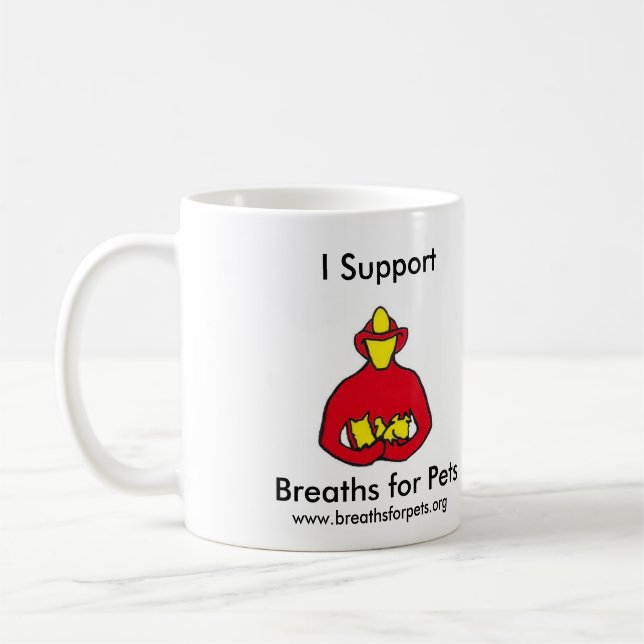 Souffles pour la tasse rouge de logo d'animaux (Gauche)