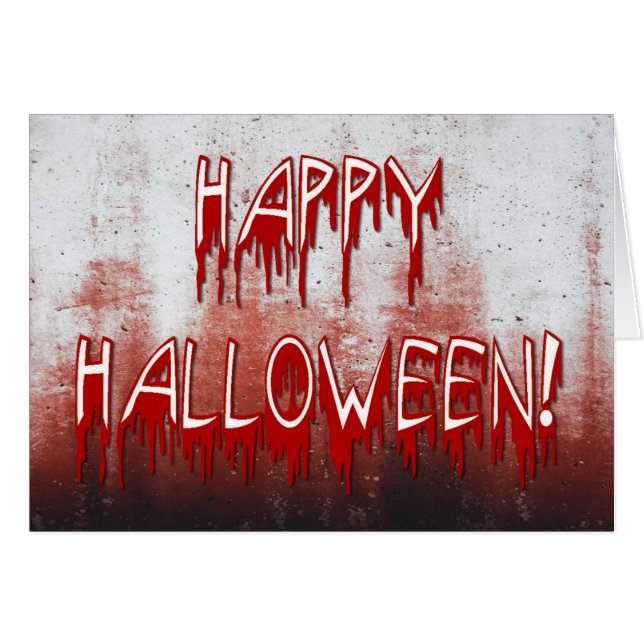 Souffrir d'Halloween joyeuse carte de sang (Devant horizontal)