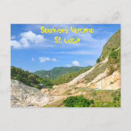 Soufriere Vulkan in St. Lucia Postkarte