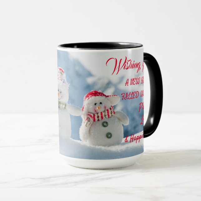 Souhait de la tasse de nouvelle année (Devant droit)