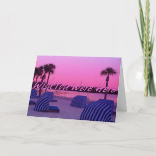 Souhait de plage vous étiez ici carte