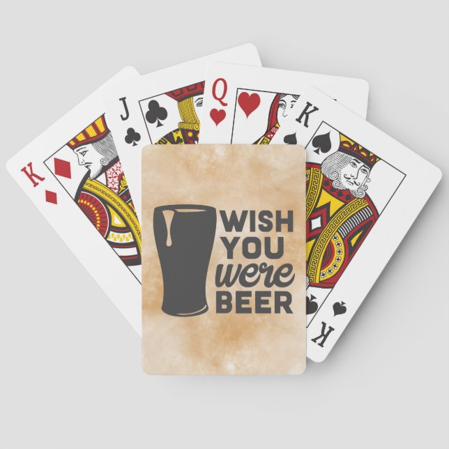 Souhait vous étiez des cartes de jeu de bière (dos)