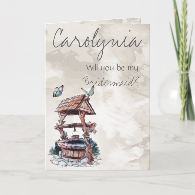 SOUHAITER BIEN BRIDESMAID INVITATION (Devant)