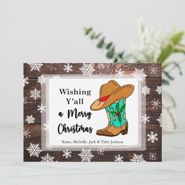 Souhaitez à vous tous une joyeuse carte de Noël (Debout devant)