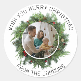 Souhaitez-vous Joyeux Sticker de Noël - Festive Ho