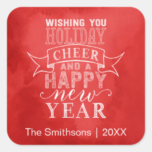 Souhaitez-vous la fête de Noël   Sticker en aquare