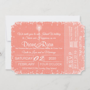 Souhaitez-vous sur une invitation de ticket mariag