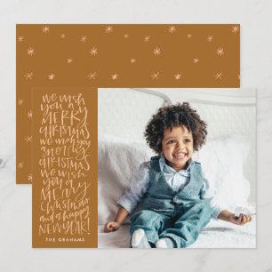 Souhaitez-vous un joyeux Noël en Carte photo brûlé