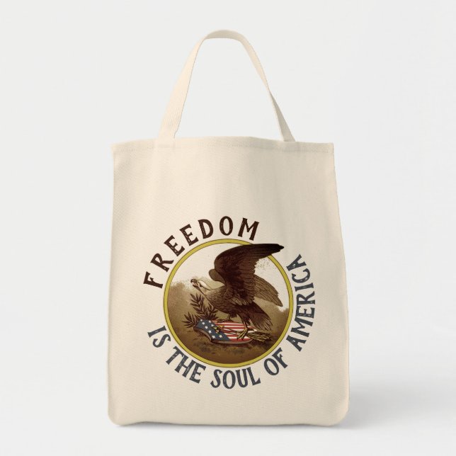 Soul Amerika (Adler) Lebensmittelgeschäft Tote Tas Tragetasche (Vorne)