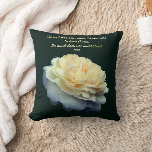 Soul And Mind Rumi Inspirational Quote  Kissen (Decke)
