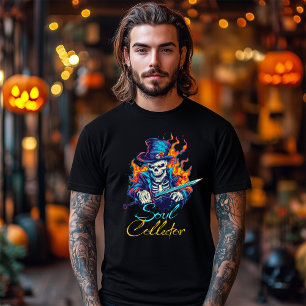 Soul Collector Skull Fire Flamme Halloween T-Shirt