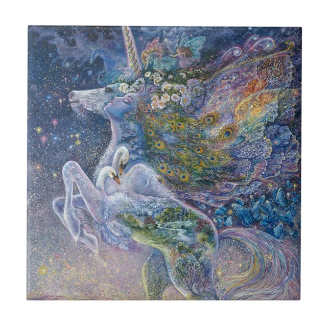 Soul einer Einhornfolie 6x6 Keramik Fliese (Vorderseite)