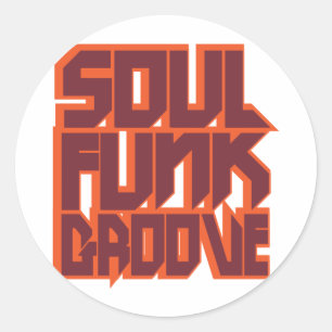 Soul-Funk-Nut Runder Aufkleber