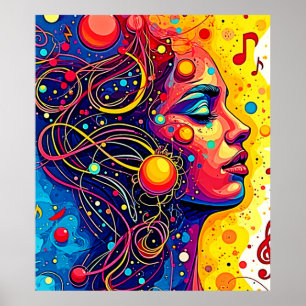 Soul für farbenfrohe Musik Poster