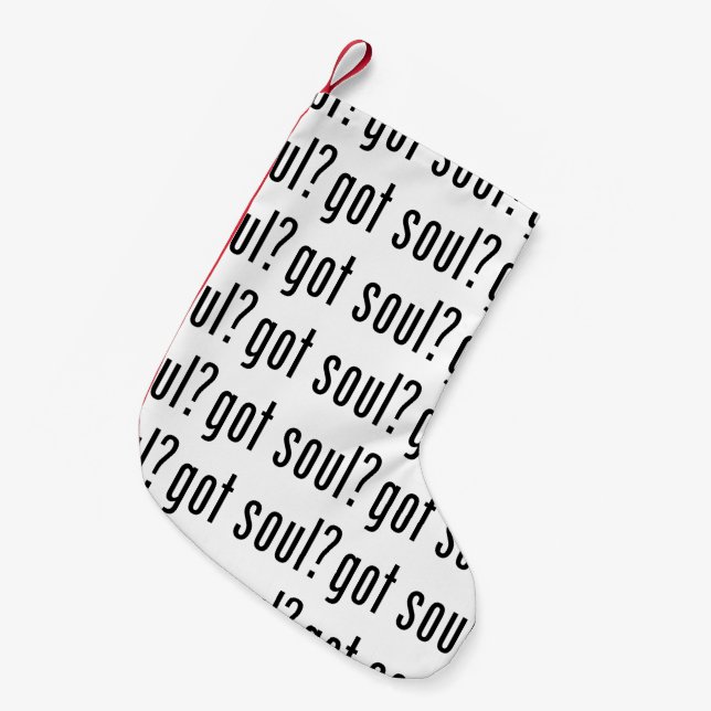 Soul got? kleiner weihnachtsstrumpf (Vorderansicht (hängend))