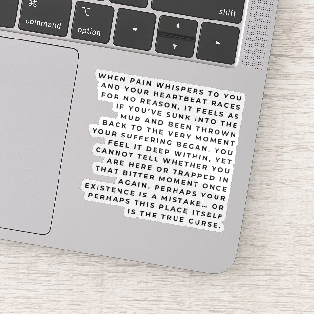 Soul in the Mud – Deep Emotional Quote Sticker (Détail)