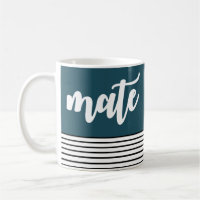 SOUL + MATE Aquamarine Streifen Couch Kaffee Tasse